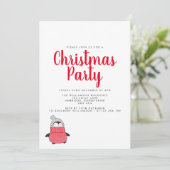 ペンギンよくはしゃぐホリデーパーティー 招待状 (スタンド正面)