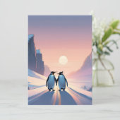 ペンギンをテーマにした招待状 招待状 (スタンド正面)