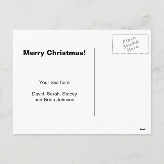 ペンギンを使った皮肉なクリスマスおもしろいのポストカード シーズンポストカード (裏面)