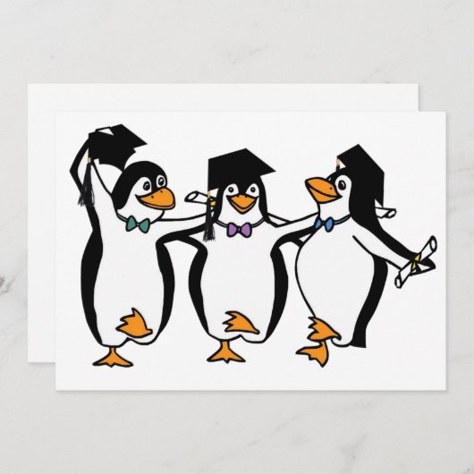 ペンギンを卒業 招待状 (正面/裏面)