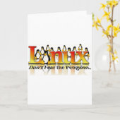 ペンギンを恐れないで下さい カード (黄色い花)