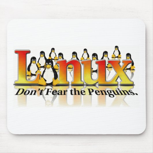 ペンギンを恐れないで下さい マウスパッド (正面)