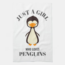 ペンギンを愛する女の子だ キッチンタオル