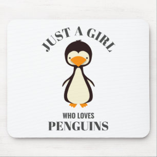 ペンギンを愛する女の子だ マウスパッド