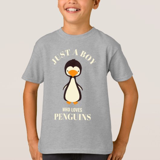 ペンギンを愛する少年 Tシャツ (正面)