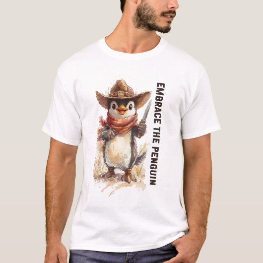 ペンギンを愛そう 面白いミームTシャツ 冗談 Tシャツ (正面)