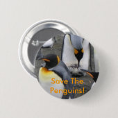 ペンギンを救って下さい! ボタン 缶バッジ (正面&裏面)