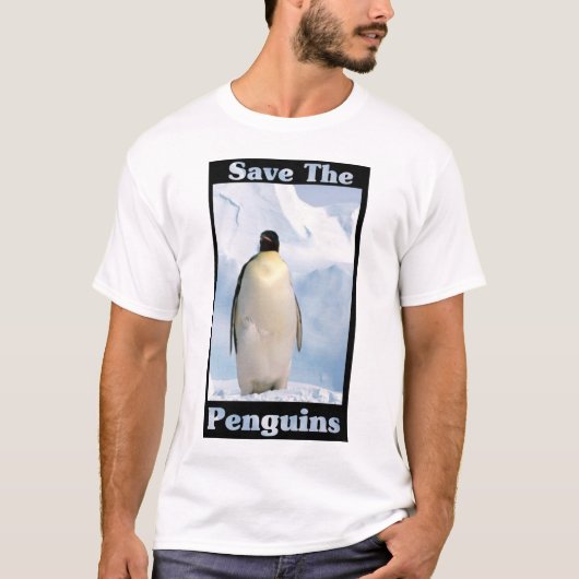 ペンギンを救って下さい Tシャツ (正面)