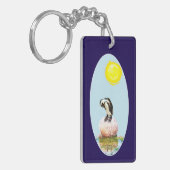ペンギンを日に照らす キーホルダー (正面左)