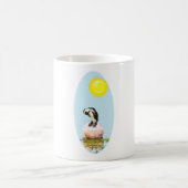 ペンギンを日に照らす コーヒーマグカップ (中央)