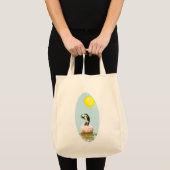 ペンギンを日に照らす トートバッグ (正面(商品))