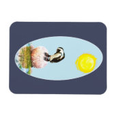 ペンギンを日に照らす マグネット (横)