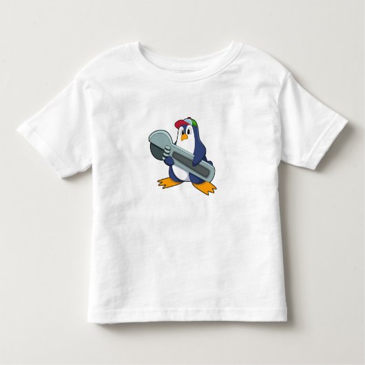 ペンギンを道具付きメカイ トドラーTシャツ (正面)