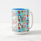 ペンギンアイスクリームスイーツ ツートーンマグカップ (正面右)