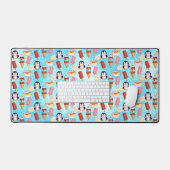 ペンギンアイスクリームスイーツ デスクマット (キーボード&マウス)