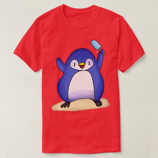 ペンギンアイスクリーム Tシャツ (デザイン正面)