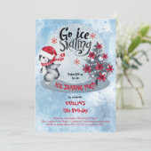 ペンギンアイススケートで滑るホリデイ11thバースデーパーティイン 招待状 (スタンド正面)
