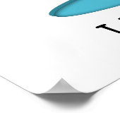 ペンギンアイススケートで滑る ポスター (角)