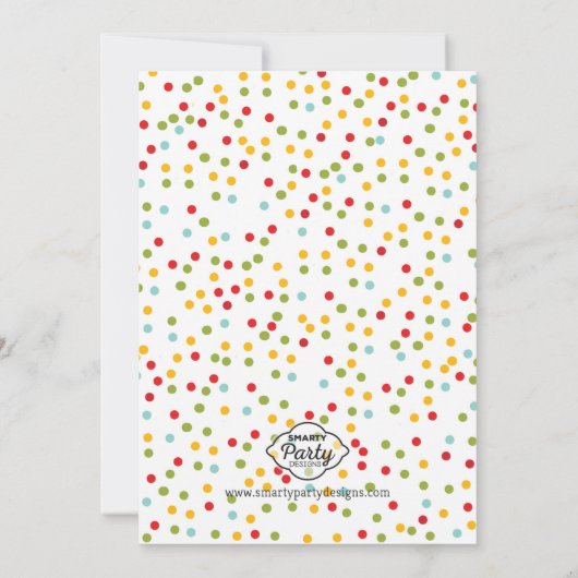 ペンギンアイススケート冬の誕生日パーティーの招待状 招待状 (裏面)