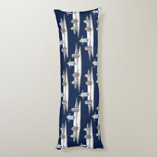 ペンギンアイスバーグパーティー抱き枕（海軍） ボディピロー (裏面 (縦))