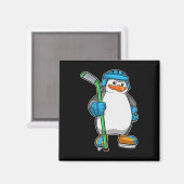 ペンギンアイスホッケーアイスホッケースティックスポーツ マグネット (正面/裏面)