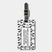 ペンギンアイスホッケーパーソナライズされたフォトラゲージタグ ラゲッジタグ (正面縦)