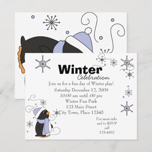 ペンギンアウェ 招待状 (正面/裏面)