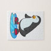 ペンギンアットアイススケートで滑るとアイススケート ジグソーパズル (横)