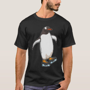 ペンギンアットアイススケートで滑るとアイススケート Tシャツ