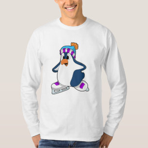 ペンギンアットアイススケートで滑るとアイススケート Tシャツ