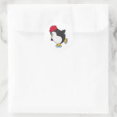 ペンギンアットアイススケートで滑るウィズハット ラウンドシール (バッグ)