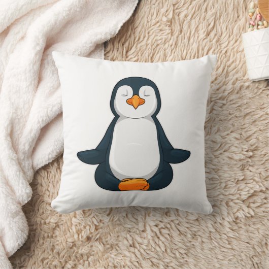 ペンギンアットヨガインフィットネスイン クッション (ブランケット)