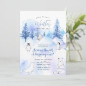 ペンギンアニマルウィンターオネダーランド1歳 招待状 (スタンド正面)