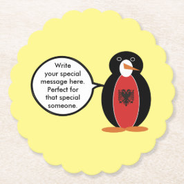 ペンギンアルバニア州旗トーク ペーパーコースター