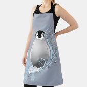 ペンギンアールヌーボー雪片 エプロン (インサイチュ)