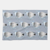 ペンギンアールヌーボー雪片 キッチンタオル (横)