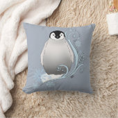 ペンギンアールヌーボー雪片 クッション (ブランケット)