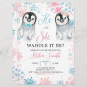 ペンギンウィンタージェンダーリビール招待状 招待状 (正面/裏面)