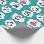 ペンギンウィンターホリデー ラッピングペーパー (角)
