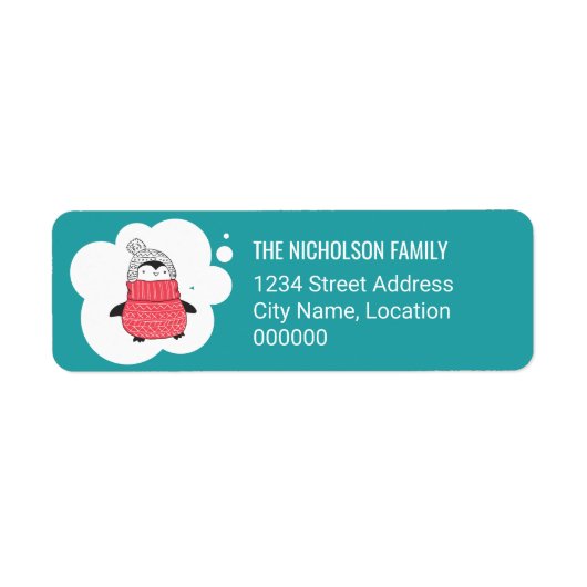 ペンギンウィンターホリデー ラベル (正面)