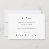 ペンギンウィンターワンダーランドをテーマにしたサンキューカード サンキューカード (裏面)