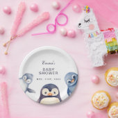 ペンギンウィンターワンダーランドをテーマにした紙プレート ペーパープレート (パーティー)