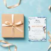 ペンギンウィンターワンダーランドベビーシャワー招待状 招待状