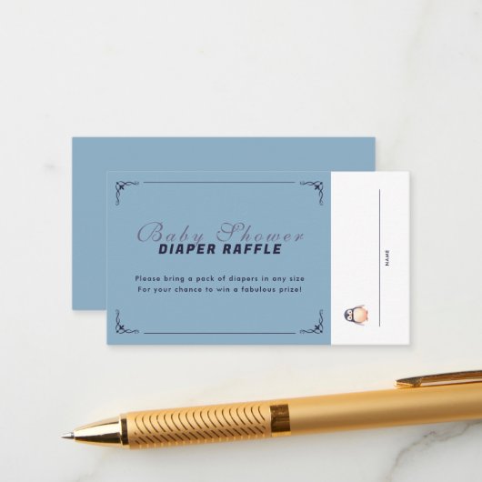 ペンギンウィンターワンダーランドラッフルチケット – 青 エンクロージャーカード (正面/裏面インサイチュ)