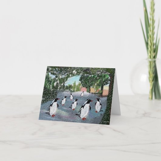 ペンギンウィンターワンダーランド挨拶状 シーズンカード (正面)