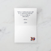 ペンギンウィンター誕生日ベビーシャワー サンキューカード (内部)