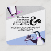 ペンギンウェイタークロシェ針糸の名刺 スクエア名刺 (裏面)