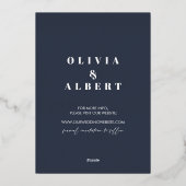 ペンギンエレガントスシルバー 箔招待状 (裏面)