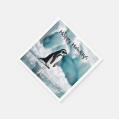 ペンギンオンアイスバーグ スタンダードカクテルナプキン (角)