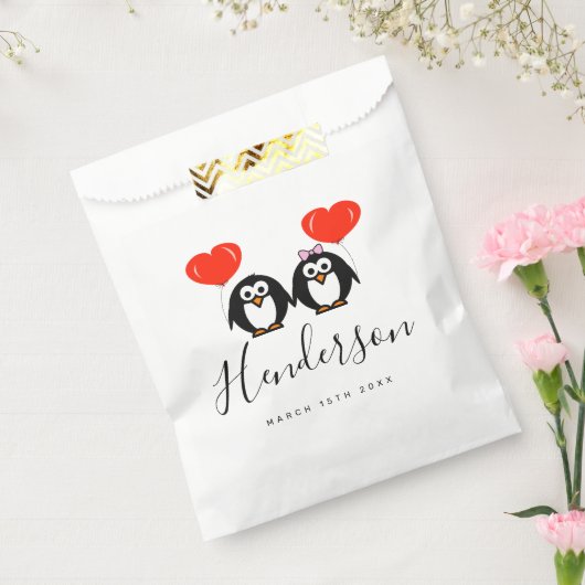 ペンギンカスタムのアニメの結婚式パーティーの好意バッグ フェイバーバッグ (封をした状態)